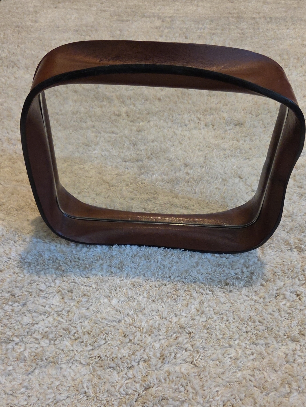 Mid-Century Modern Brown Wood Decorative Loop Accent Frame